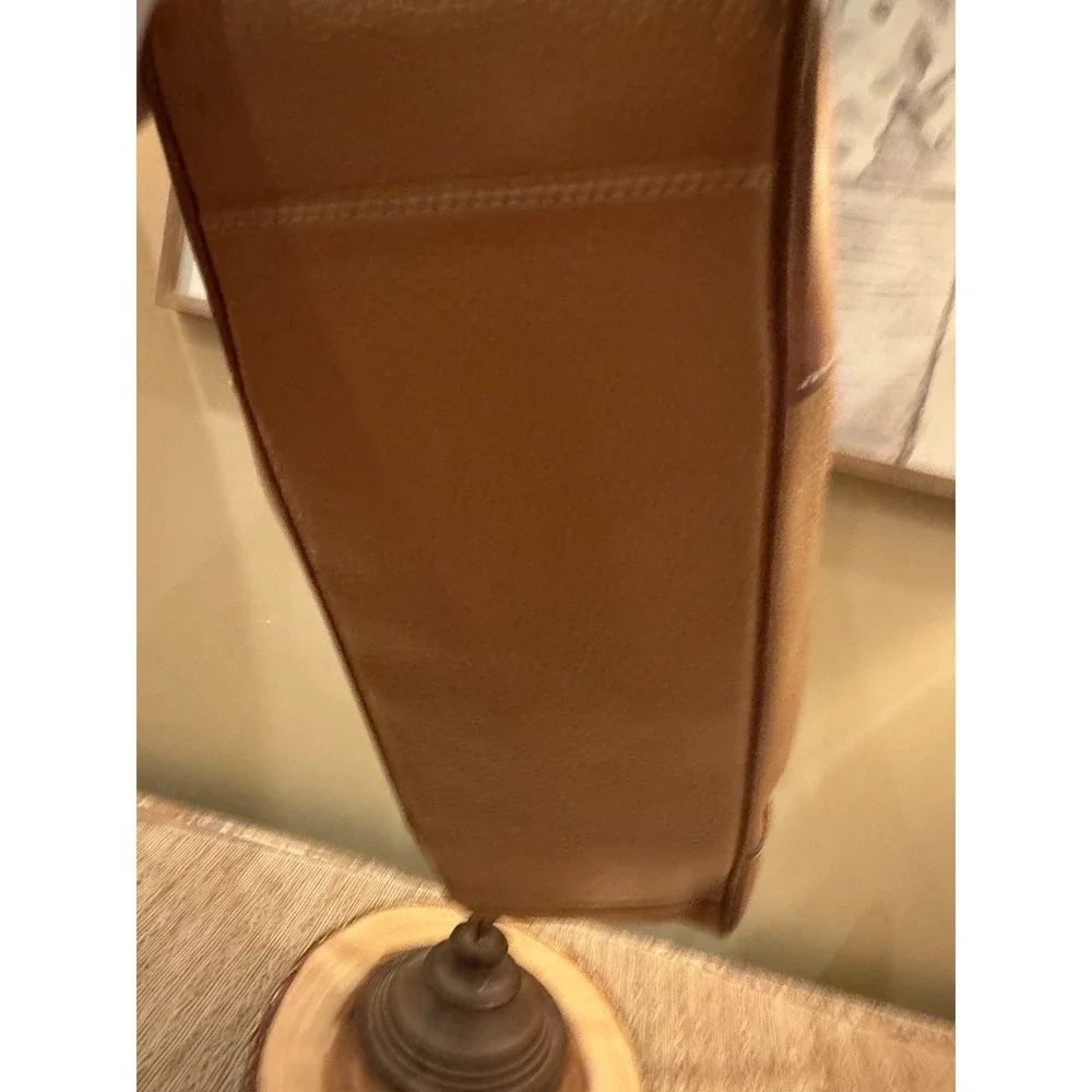 DOONEY‎ & BOURKE HARRISON REFINED PEBBLE LEATHER HOBO BAG PURSE CARMEL BROWN